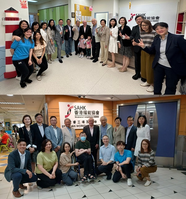 The inspection was held on 22nd May this year, and visited Apleichau Pre-school Centre (top) and Erik Kvan Workshop and Hostel (bottom).