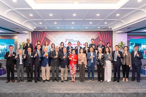 Management toasts guests at the dinner. Management toasts guests at the dinner.